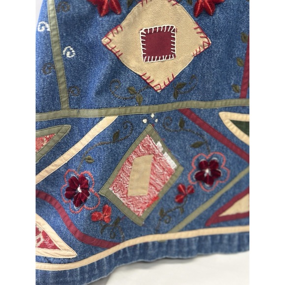 Tanzara Denim Jacket Womens‎  2X Embroidered Excellent Condition - Picture 3 of 16